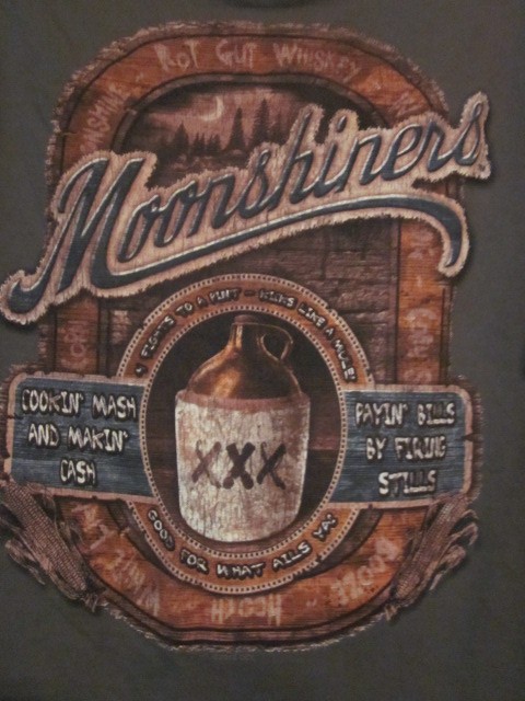 NWT – Discovery Channel MOONSHINERS Adult Size M Green Double-Sided S-Sleeve Tee