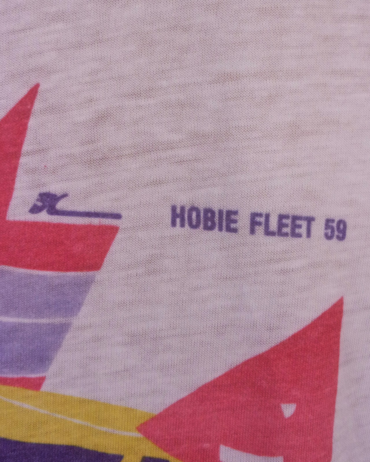 vintage 80s thin Single Stitch Hobie Polo Shirt Ozark Mtn. Cat Encounter 1987 L gallery