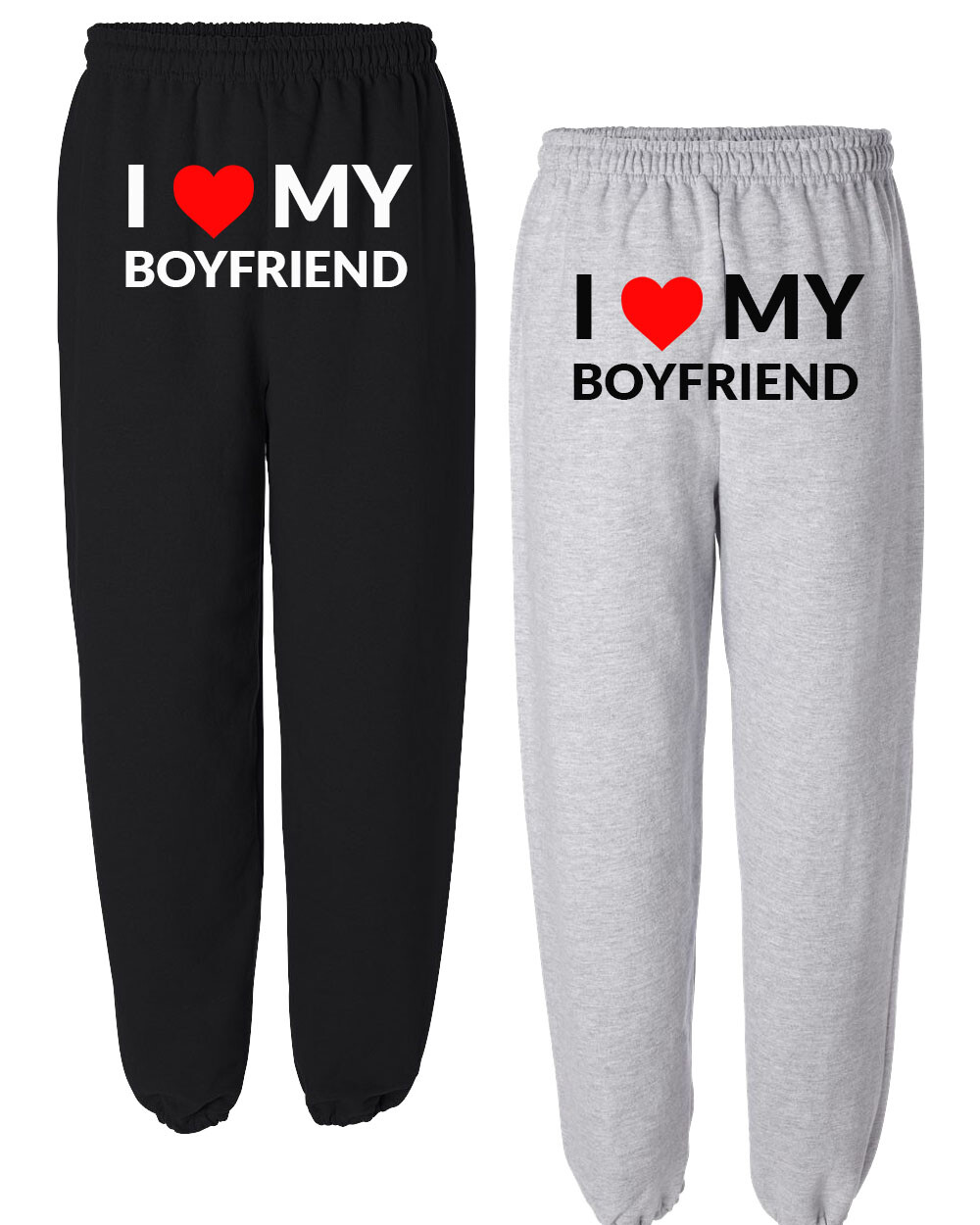 I Love My Boyfriend Sweatpants, I Heart My Boy friend Sweatpants, Gift gallery