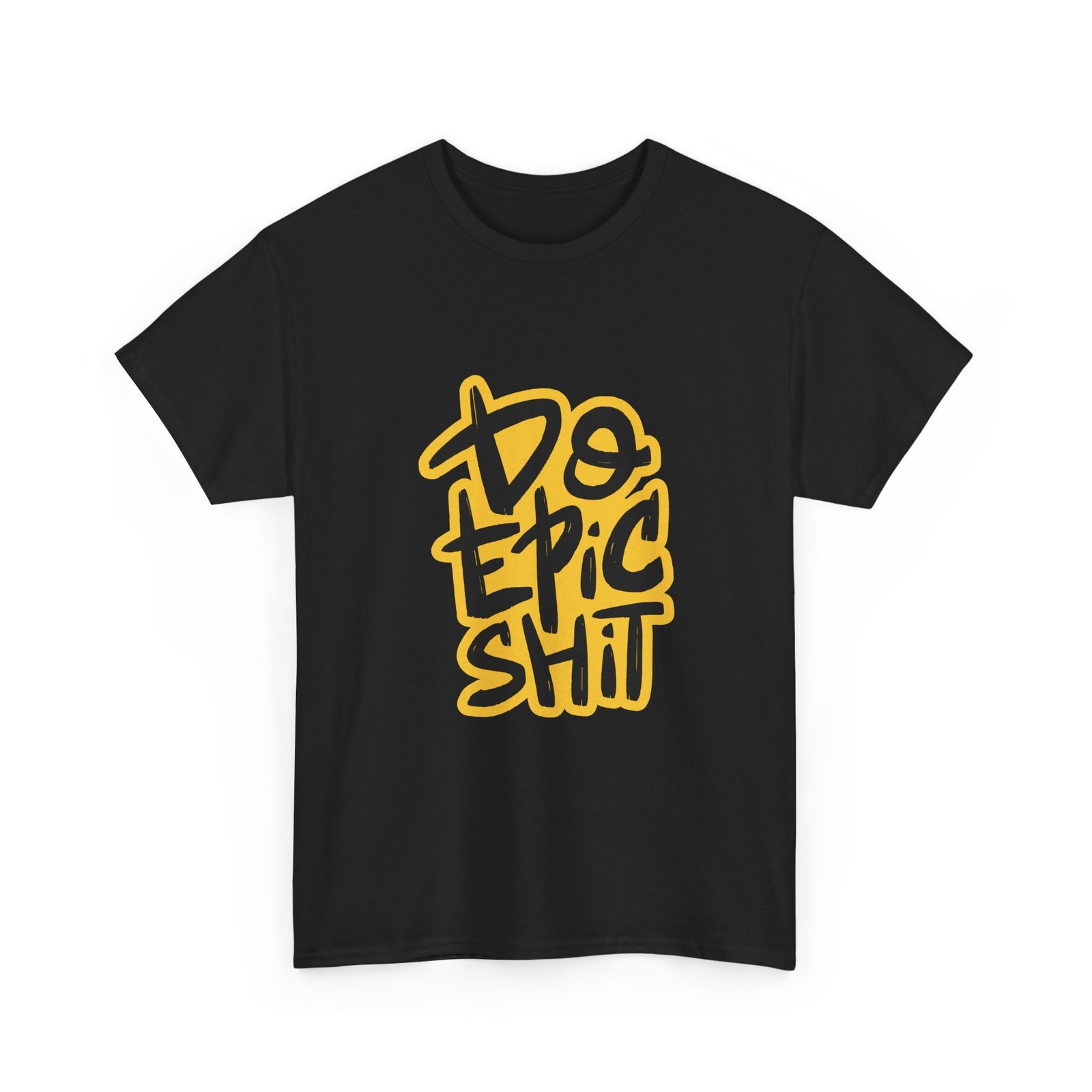 Do Epic Sh*t Tee | Bold Yellow Graffiti Typography, Cool Style, Fun Wear, Funny gallery
