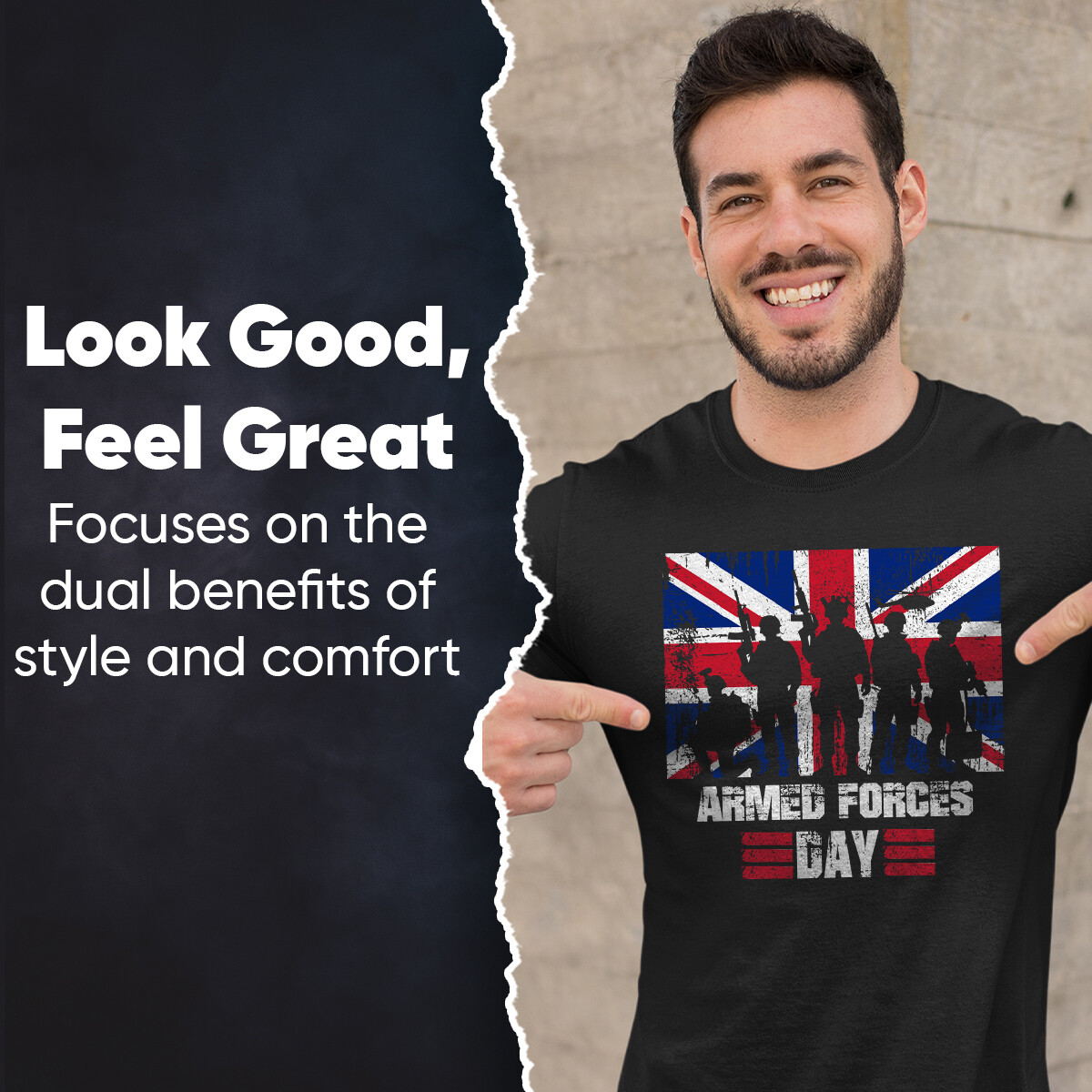 Distressed Union Jack Military T-Shirt for All - Honor Our Heroes #LWF #T2384 gallery