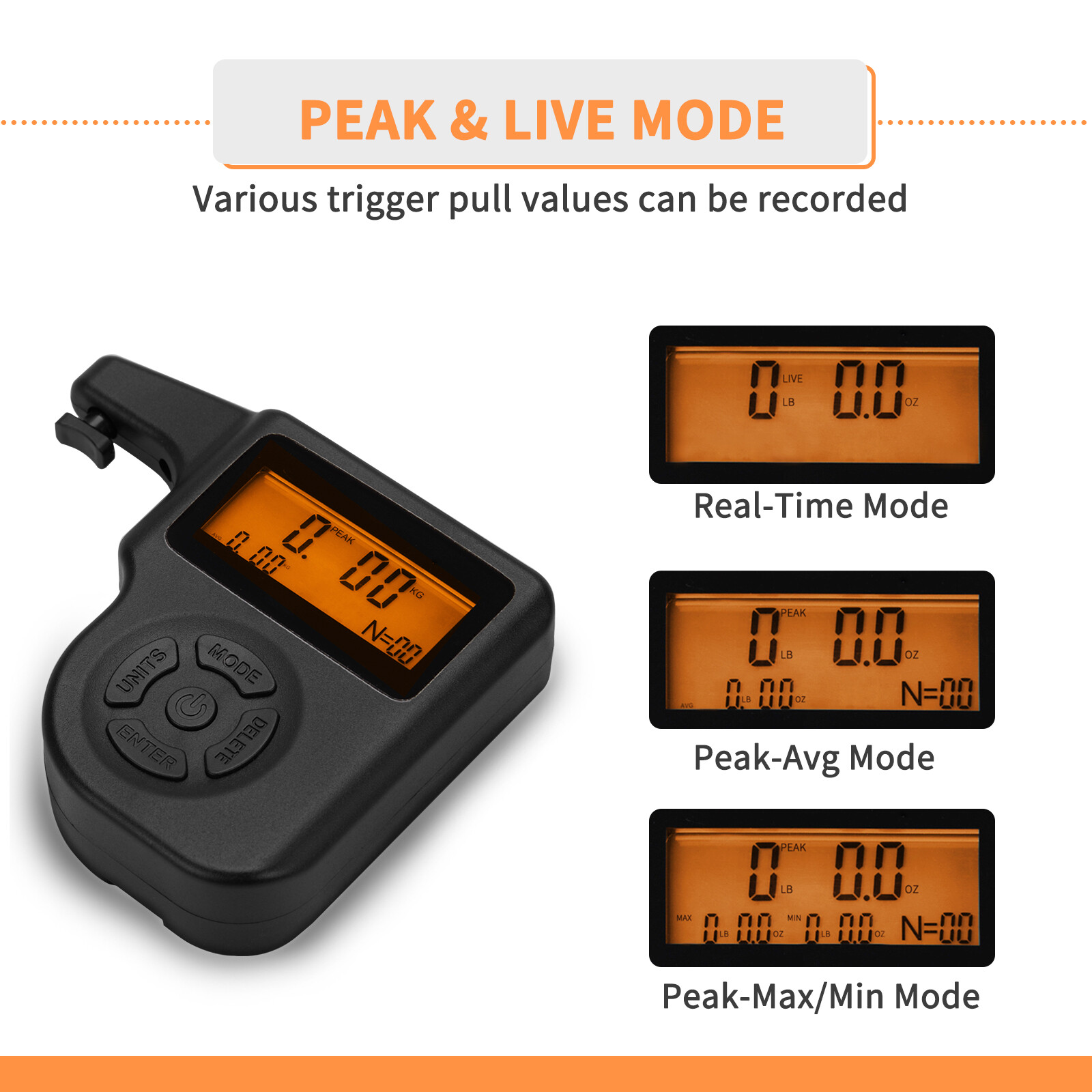 Digital Trigger Pull Gauge, 0-12lbs Trigger Pull Scale, 1Oz Increments Readings