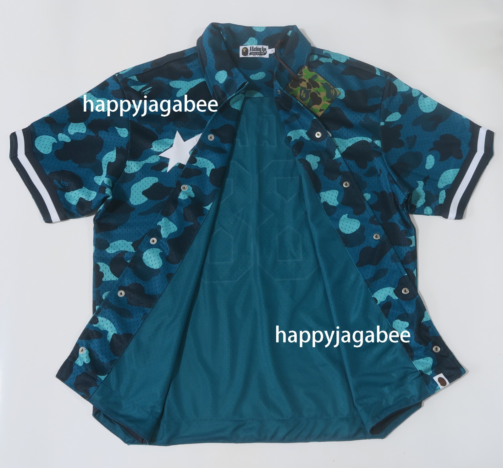 A BATHNIG APE Men's COLOR CAMO WARM UP SS SHIRT 1M30132314 bz gallery