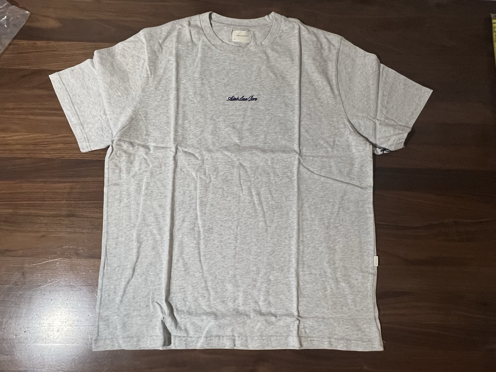 Aime Leon Dore ALD Embroidered Logo Tee Silver Mix (Grey) Cotton T-Shirt XXL