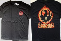 Ruger Gun Pistol Flames Logo Rugged Reliable Firearms T-Shirt Size S-4X POPULAR