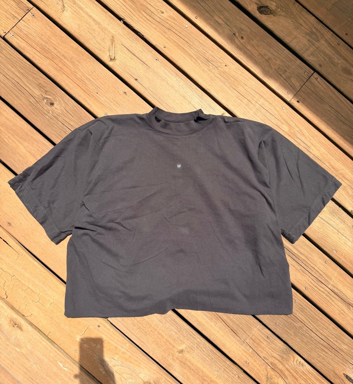 Yeezy Gap No Seam Oversized Double Layer T-shirt Black Small gallery