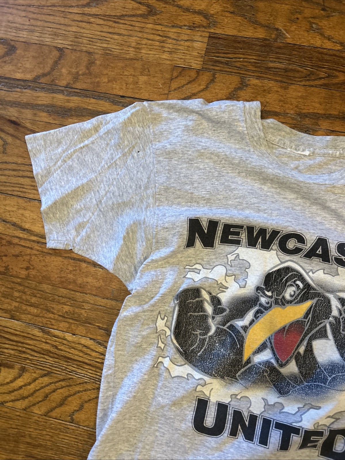 Vintage 1990s Large Newcastle United Soccer Toon Army Breakthrough TShirt Large gallery