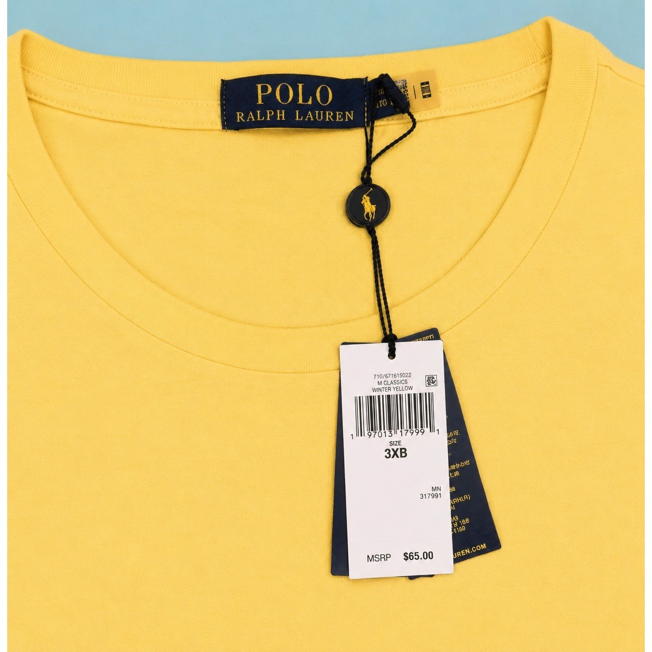 Polo Ralph Lauren Mens Winter Yellow Cotton Crewneck T-Shirt 3XB 710/671615022 gallery