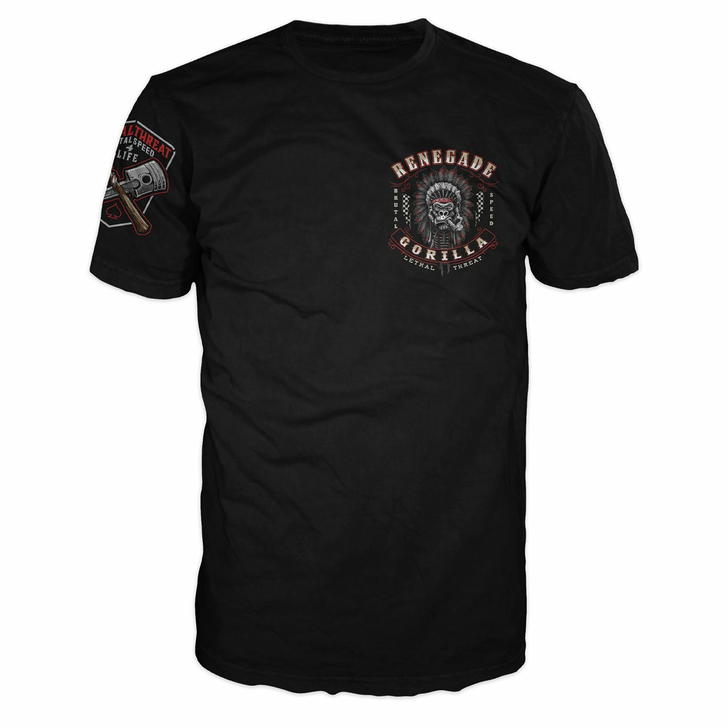 Lethal Threat Vintage Velocity Renegade Gorilla Motorcycle Biker T Shirt VV40164