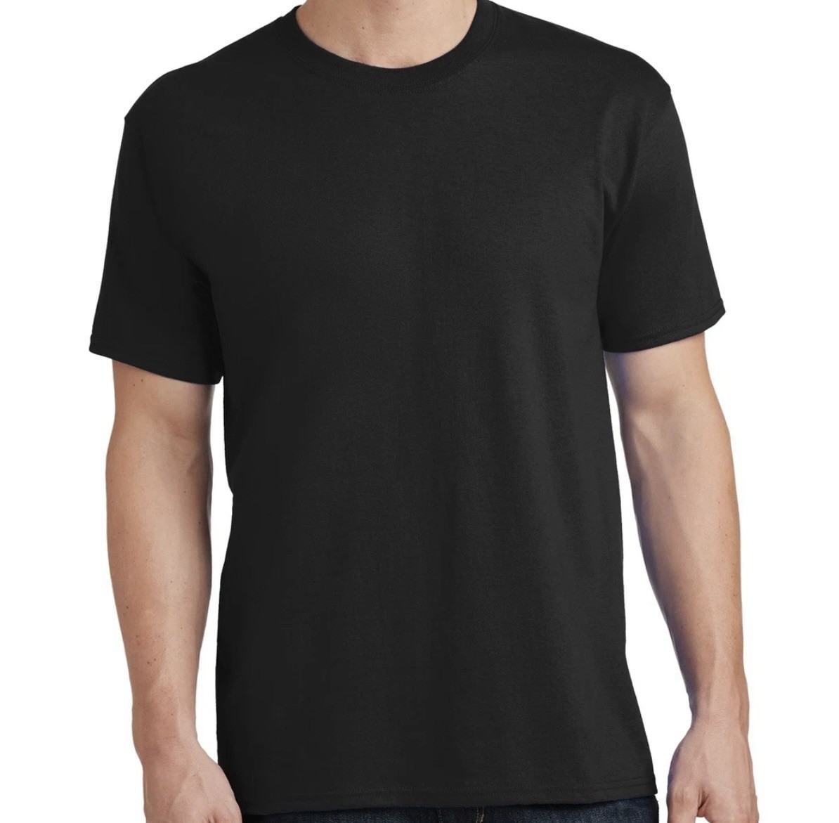 Port & Company Black 50/50 Cotton Polyester T-Shirt – Classic Fit