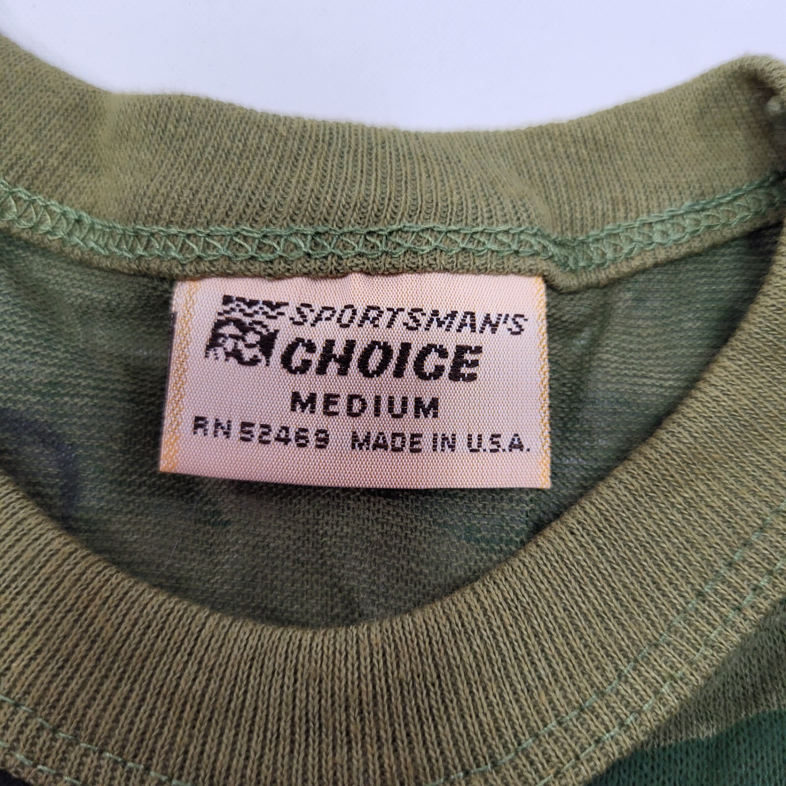 Vintage Sportsman's Choice Single Stich Woodland Camo T-Shirt Size Medium gallery