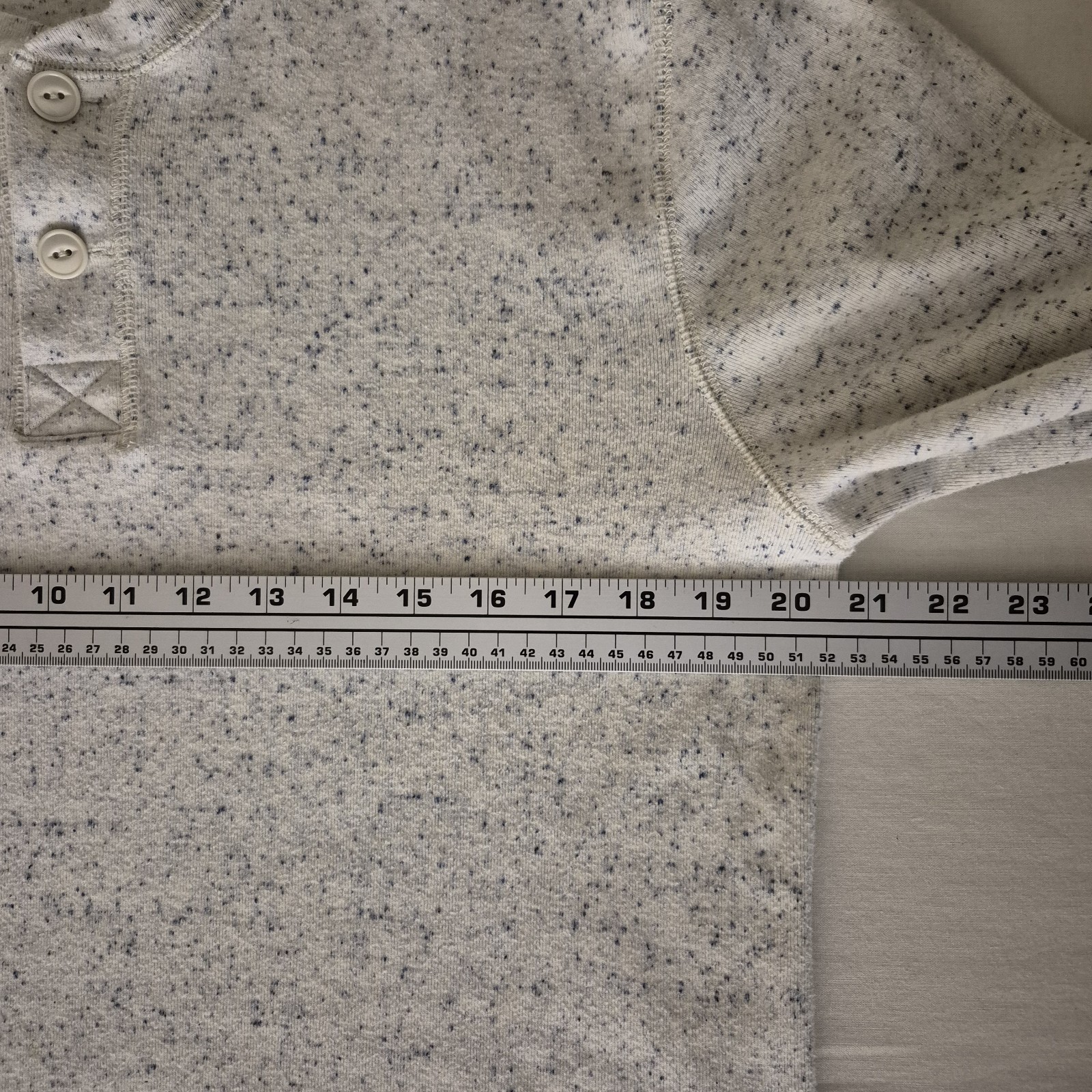 J Crew Heritage Brushed Jacquard Rib Knit Henley Mens M Beige Speckled Oarsman gallery