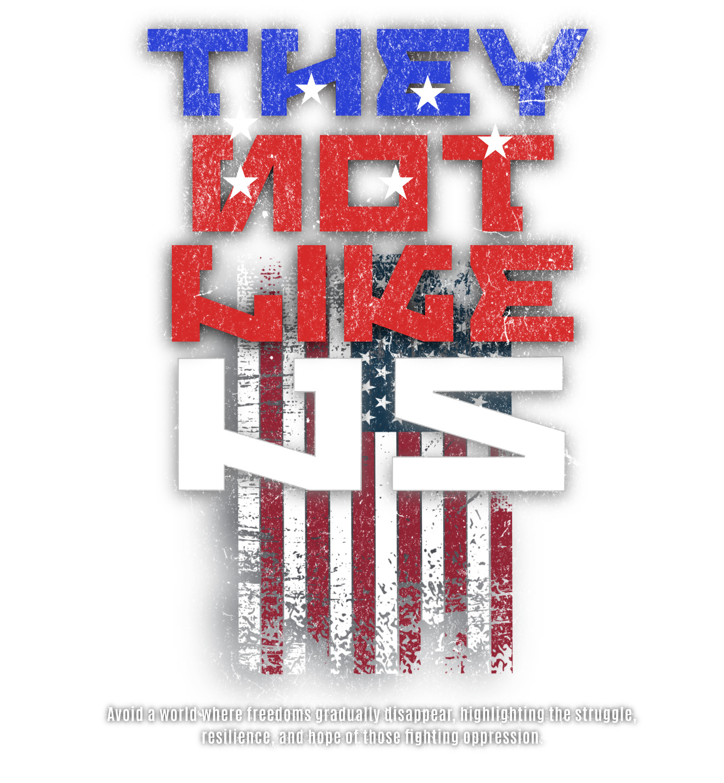 "NOT LIKE US" Exclusive graphic t shirts. DTF high resolution images. gallery