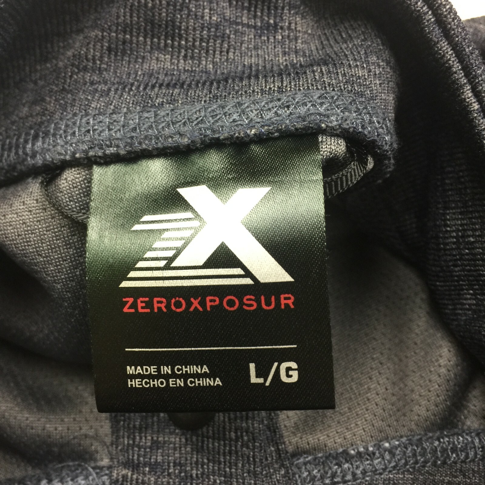ZEROXPOSUR Men's Henley Long Sleeve T-Shirt Top Sz L/G Dark Gray Ribbed Knit A7 gallery