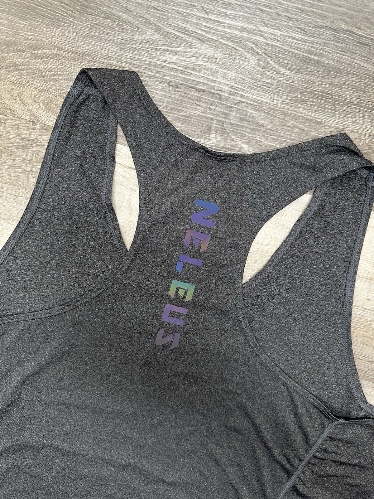 Mens XL Neleus Dry Fit Muscle Stringer Tank Top Gym Workout Exercise Gray gallery