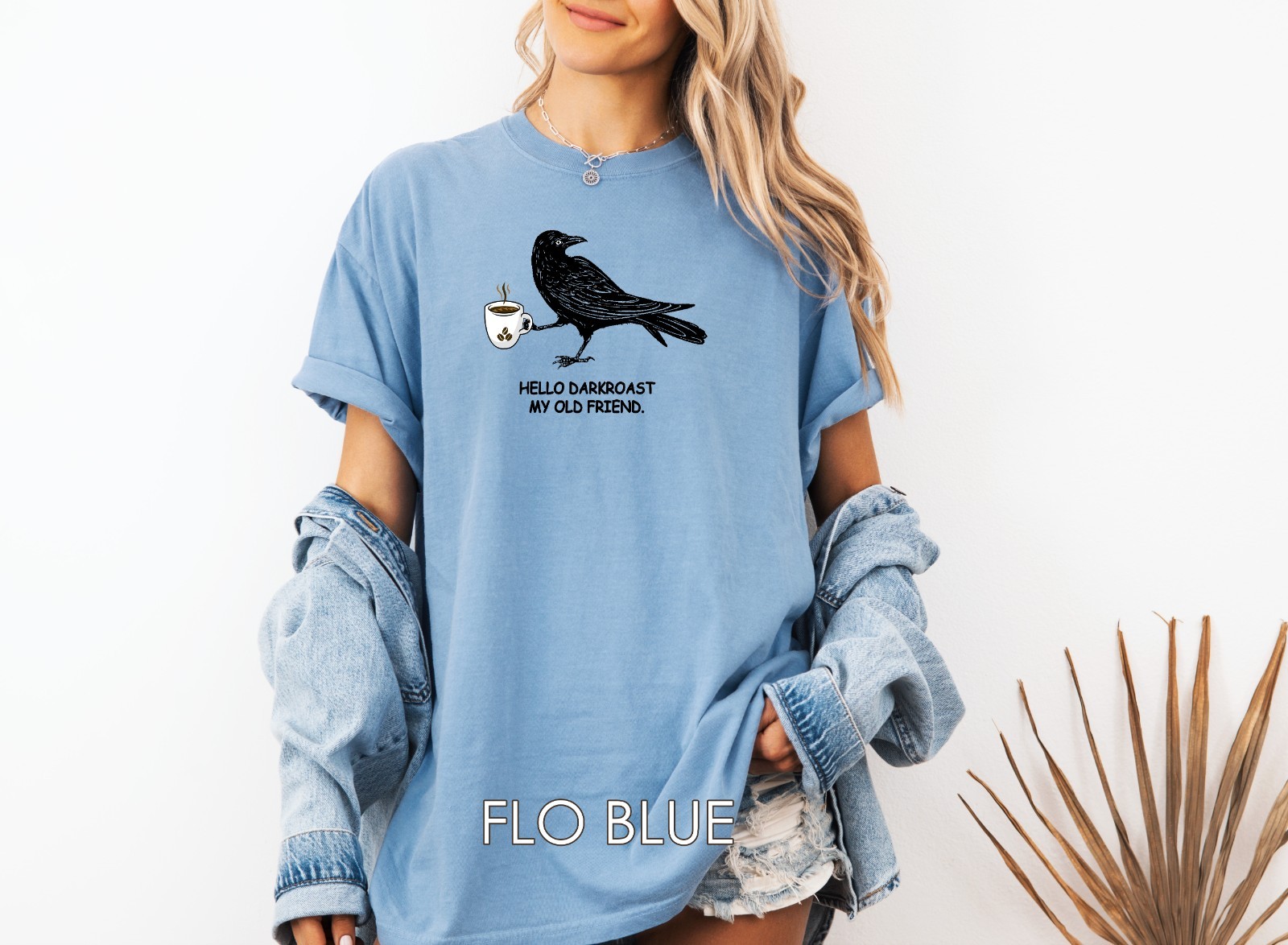 Crow Shirt, Coffee Lover T-shirt, Comfort Colors Shirt, Unisex Garment-Dyed Tee gallery