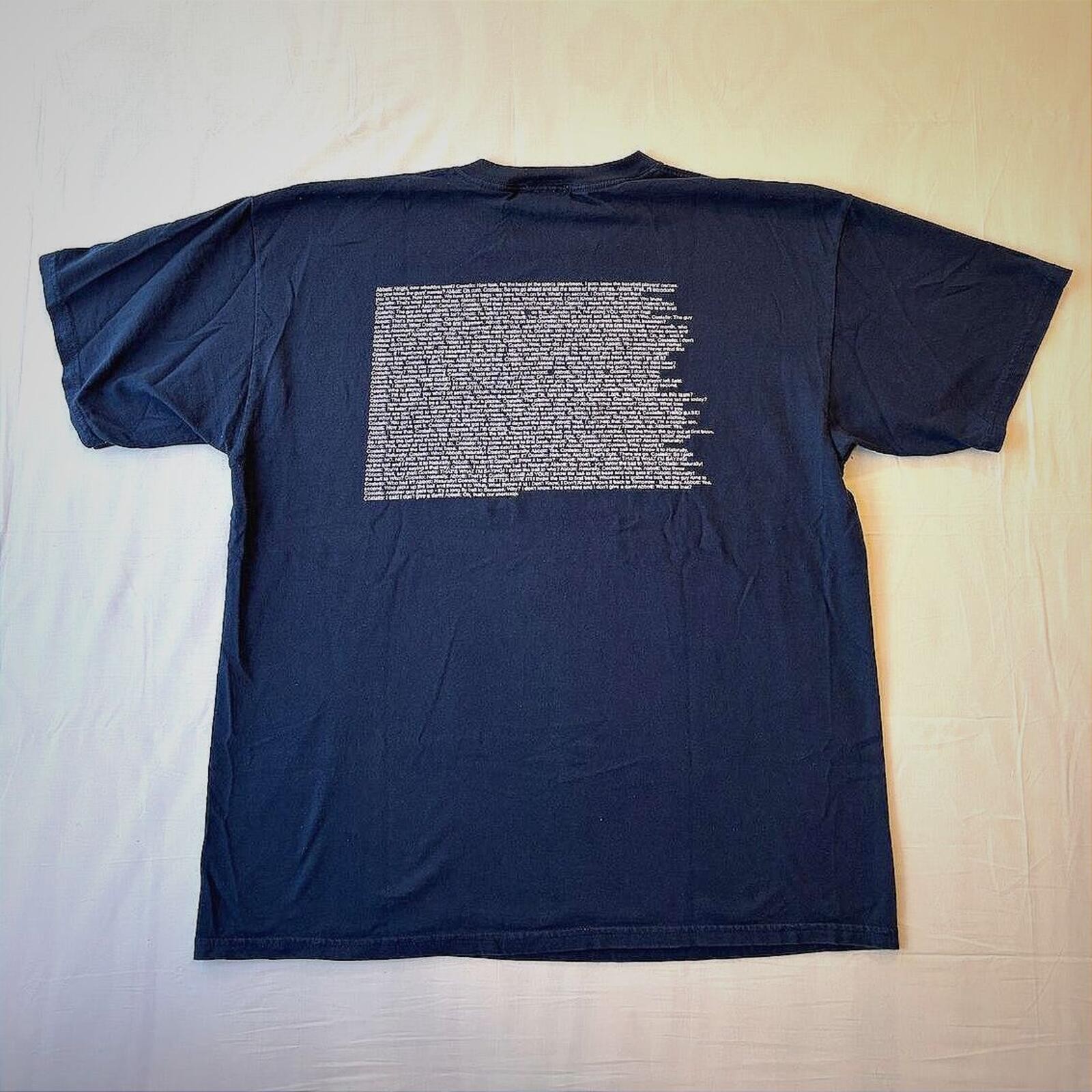 VTG Abbott & Costello Who's On First? T-Shirt XL Comedy Graphic Full Routine XL gallery