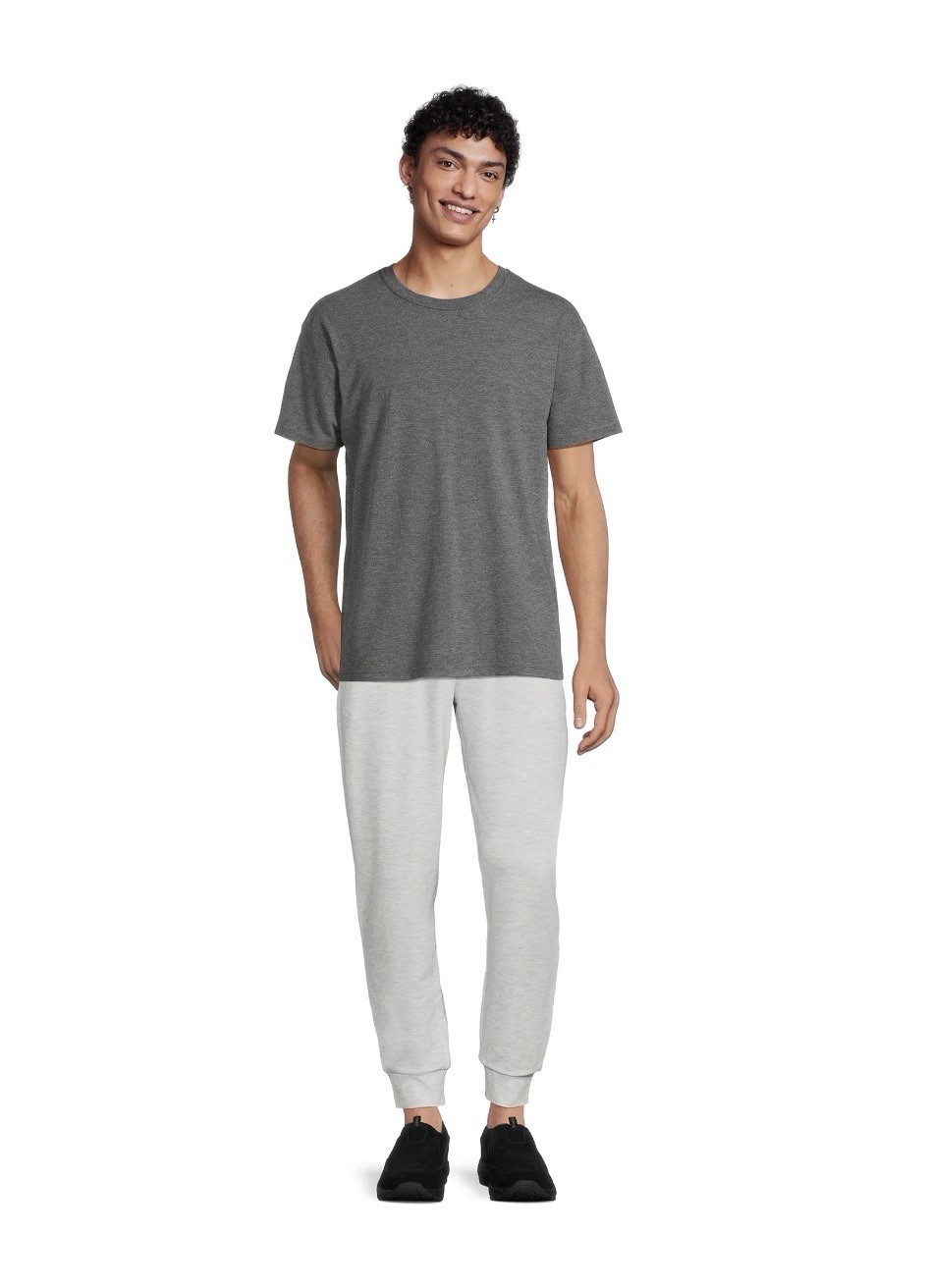 ATHLETIC WORKS Men’s Size 3XL Tri-Blend Short Sleeve Tee • Charcoal Heather gallery