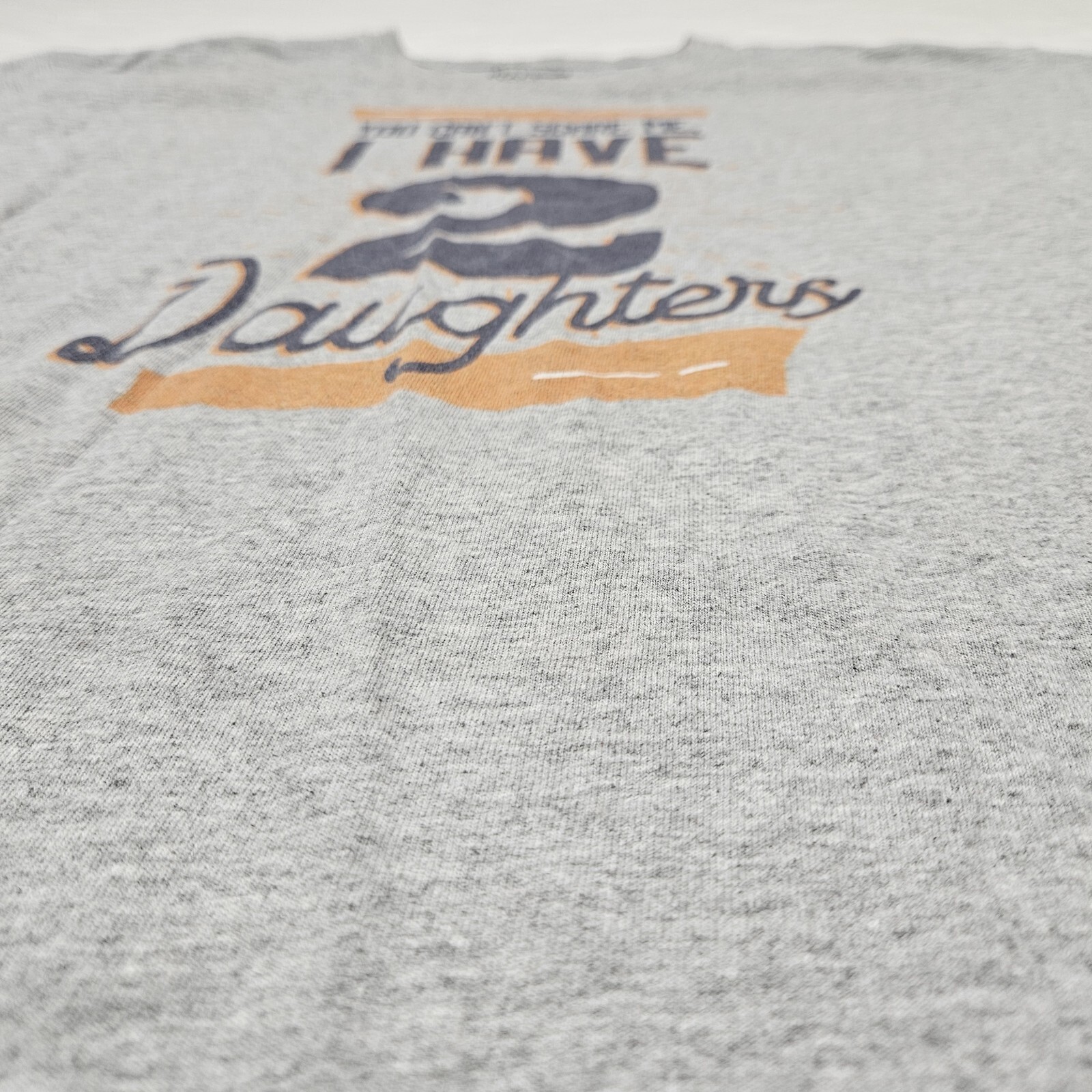 Half It Exclusive Gray T-Shirt Size Large Graphic Print "I Have 2 Daughters" gallery