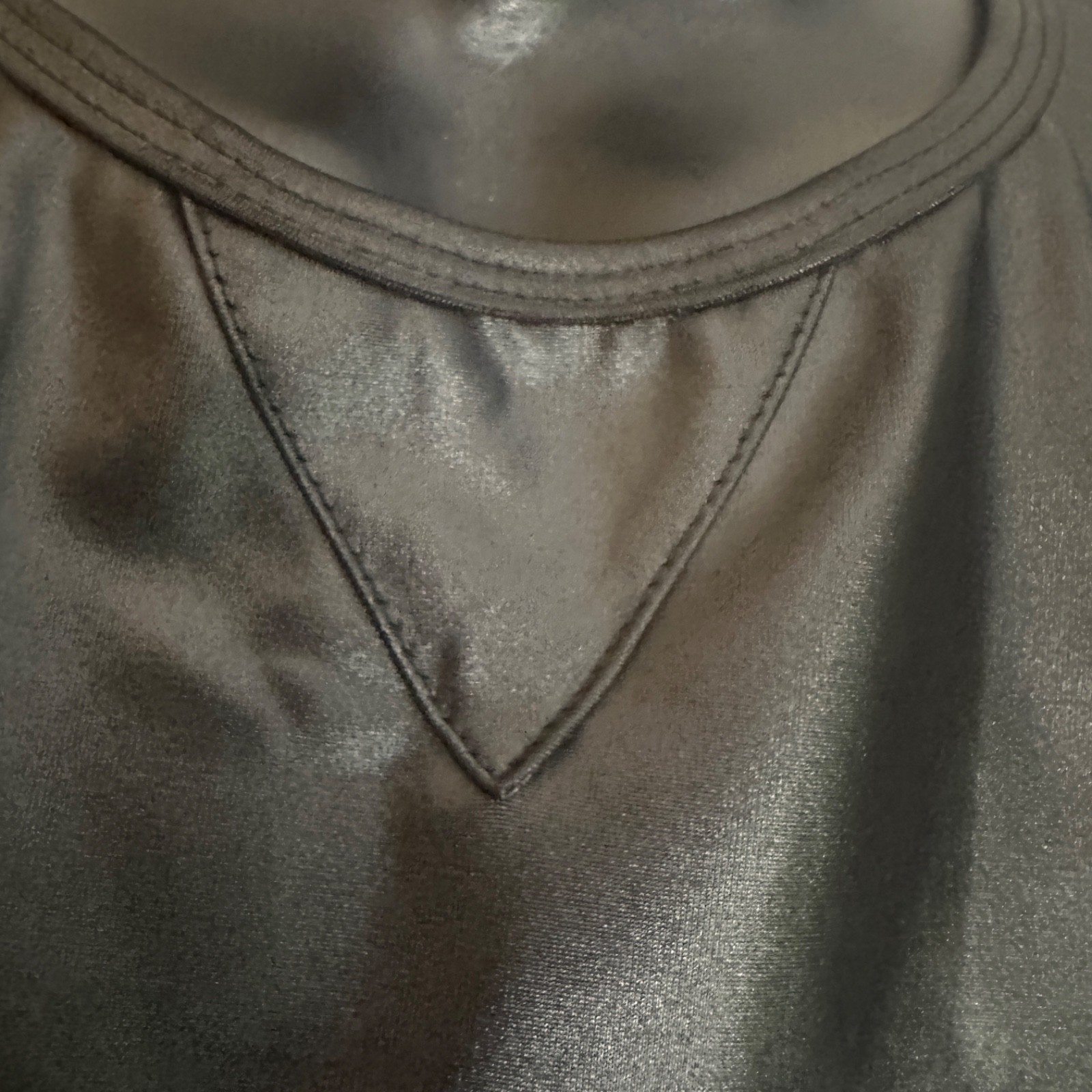 Ball Wet Look Stretch Tank Top 19" armpit t armpit unstretched Gently worn gallery