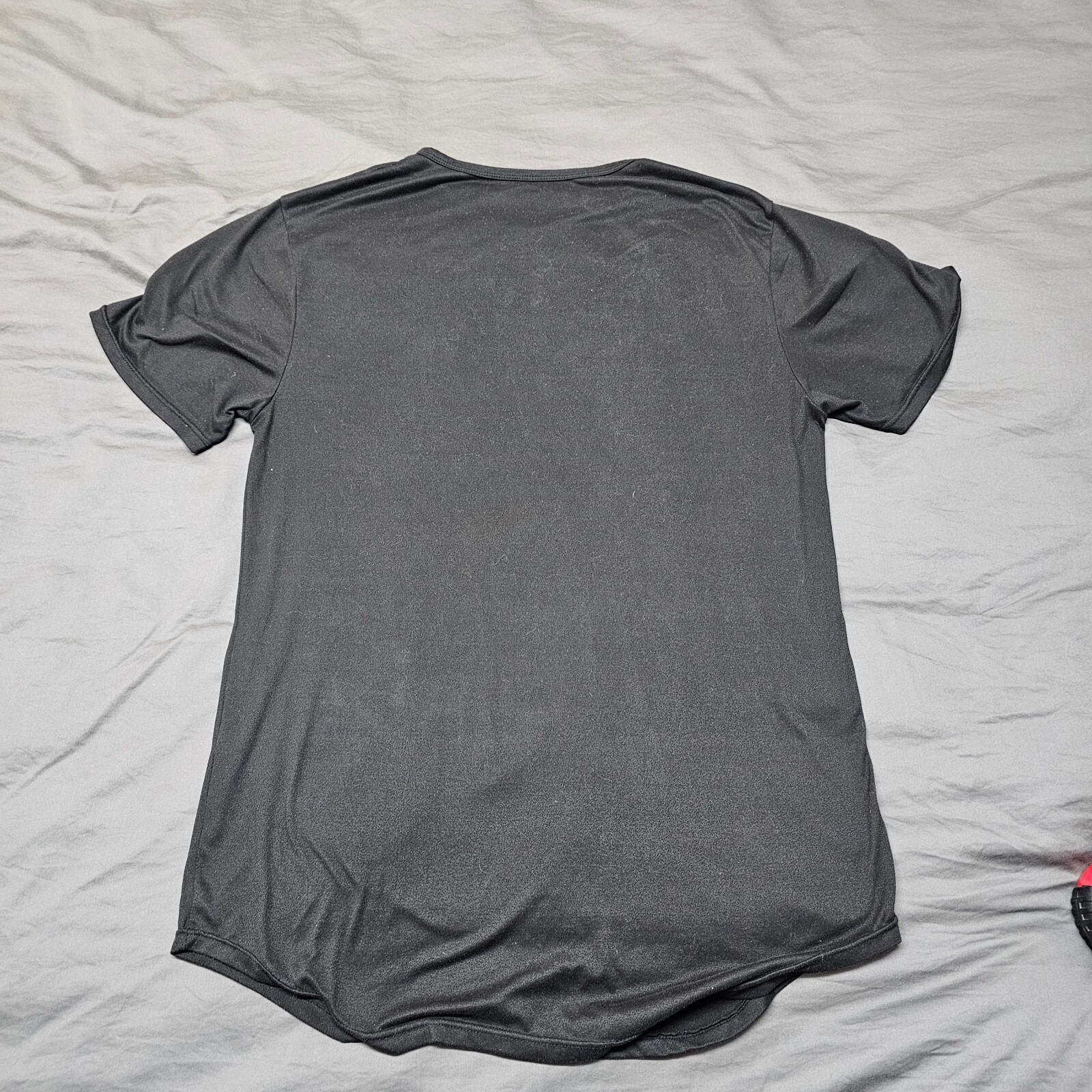 Men's Plain Black Stretch T-Shirt Size Medium Lightweight Crew Neck Unbranded gallery