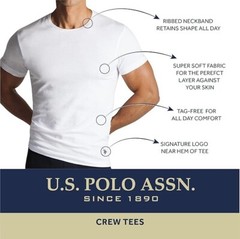 U.S.POLO ASSN.® Men’s 4 Pack CREW-NECK TEES “ Classic Fit ”