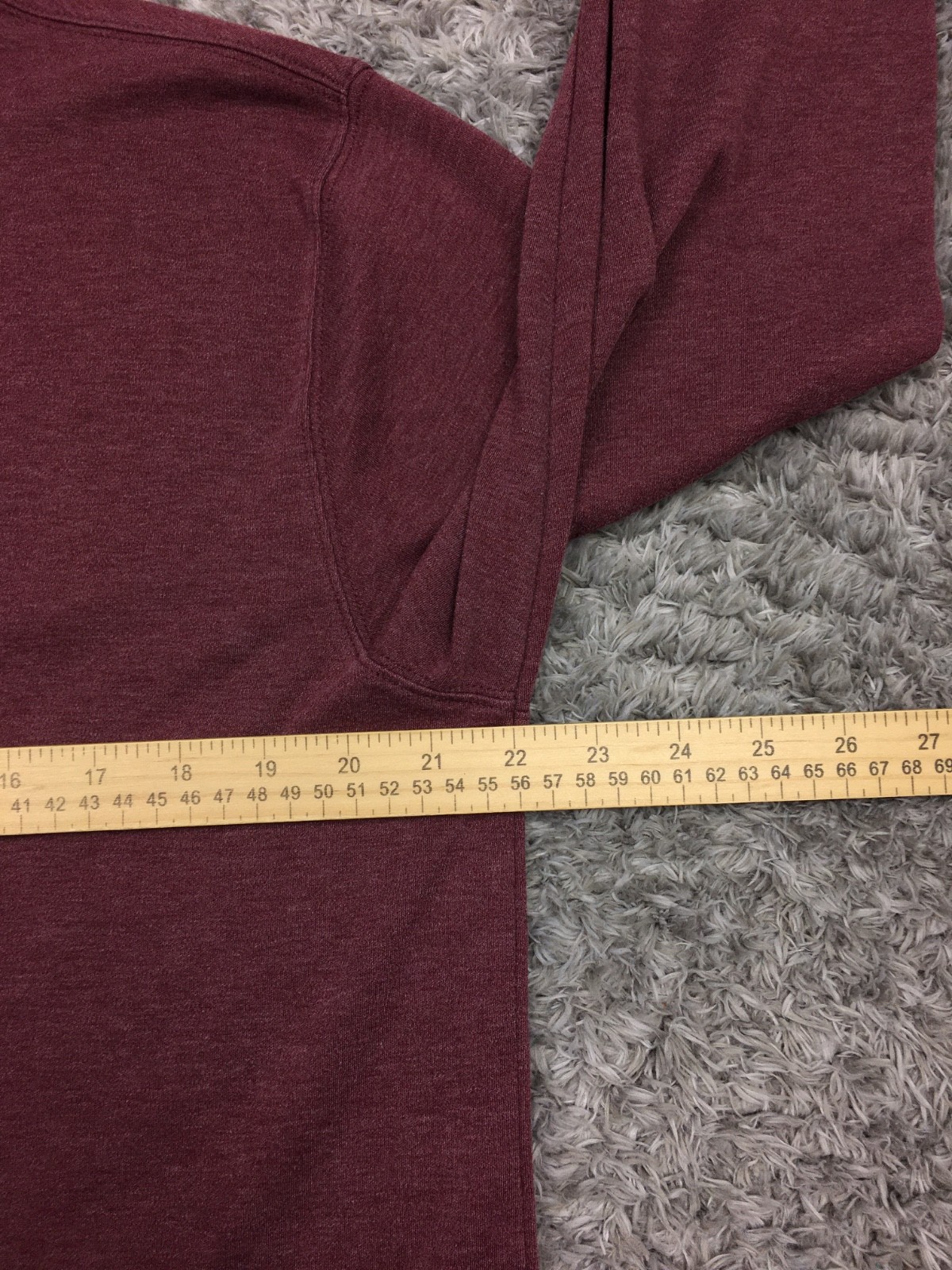 St Johns Bay Mock Neck Shirt Mens Size Large Red Cotton Blend gallery