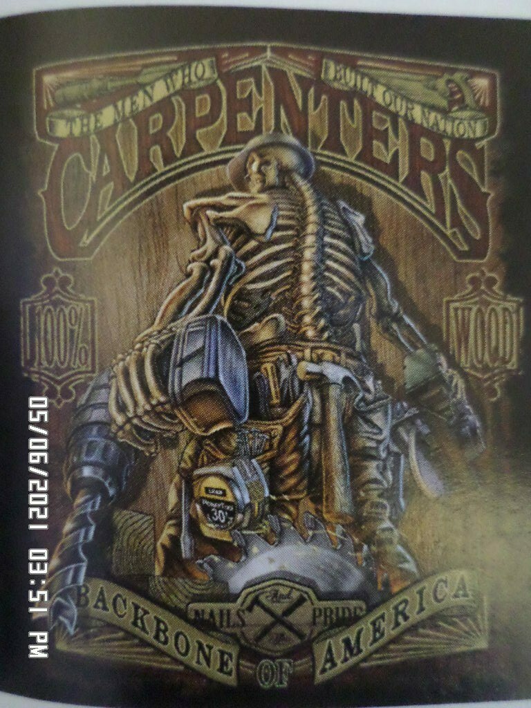 NEW T-Shirt: Carpenters Backbone Of America The Men Who Built Our Nation