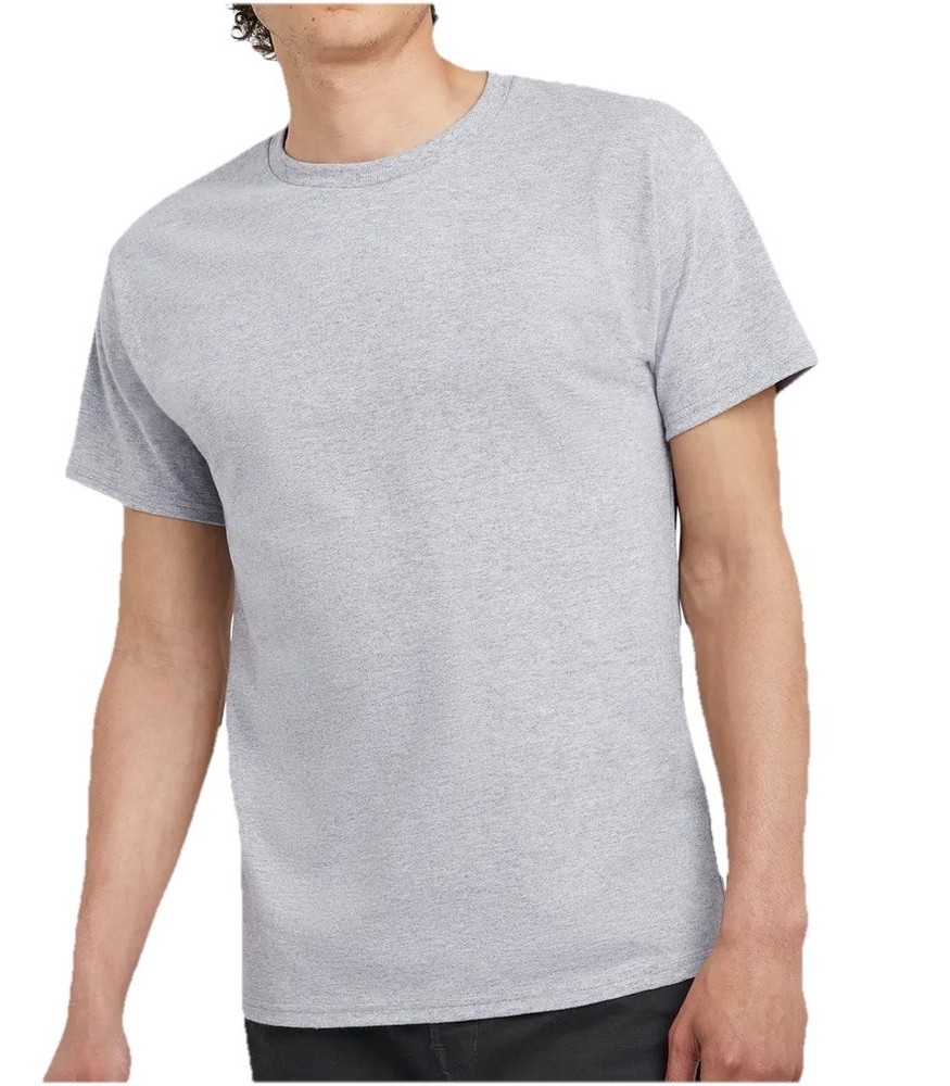Hanes Essentials Men’s Cotton Gray T-Shirt, Size M