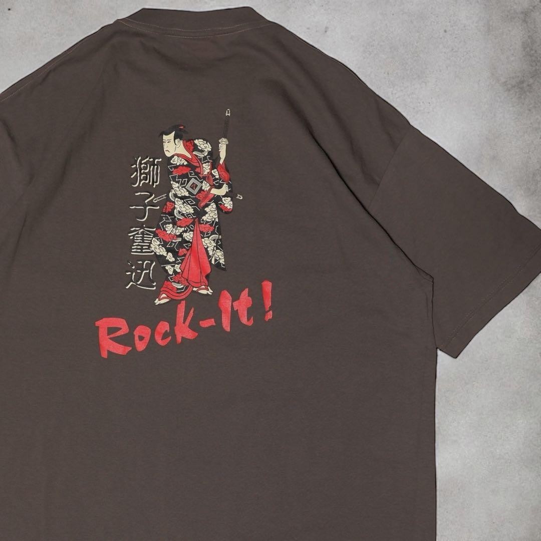 90s 00s Vintage Rock-It Cargo Samurai Ukiyo-e Print T-Shirt Made in USA XL