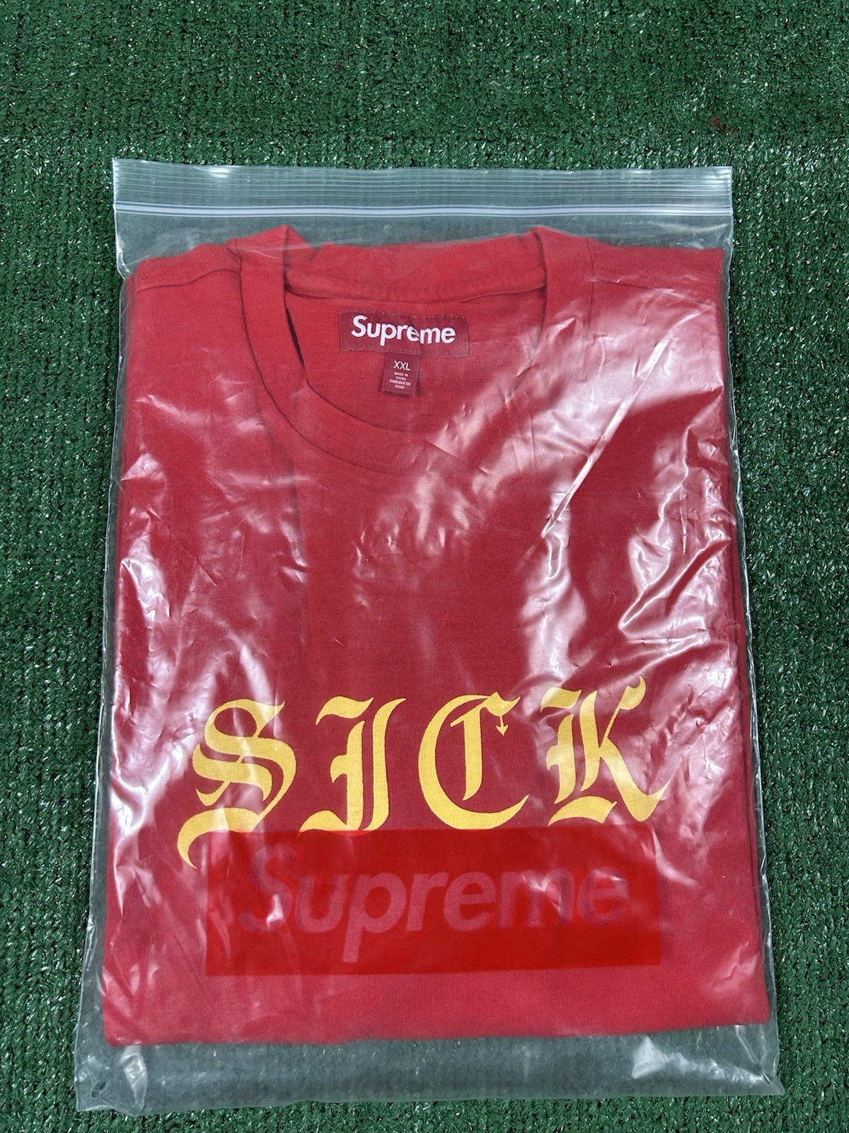 Supreme Sick Slub Short Sleeve Top Red T Shirt (XX-Large) 2XL (SS24) gallery