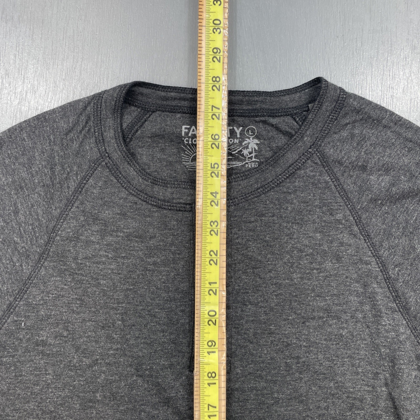 Faherty Shirt Mens Large Cloud Cotton Henley Long Sleeve Pima Modal Basic Tee T gallery