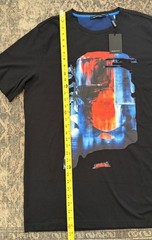Bugatchi T Shirt XL Shaped Fit Abstract Graphic Tee Black Crewneck NWT
