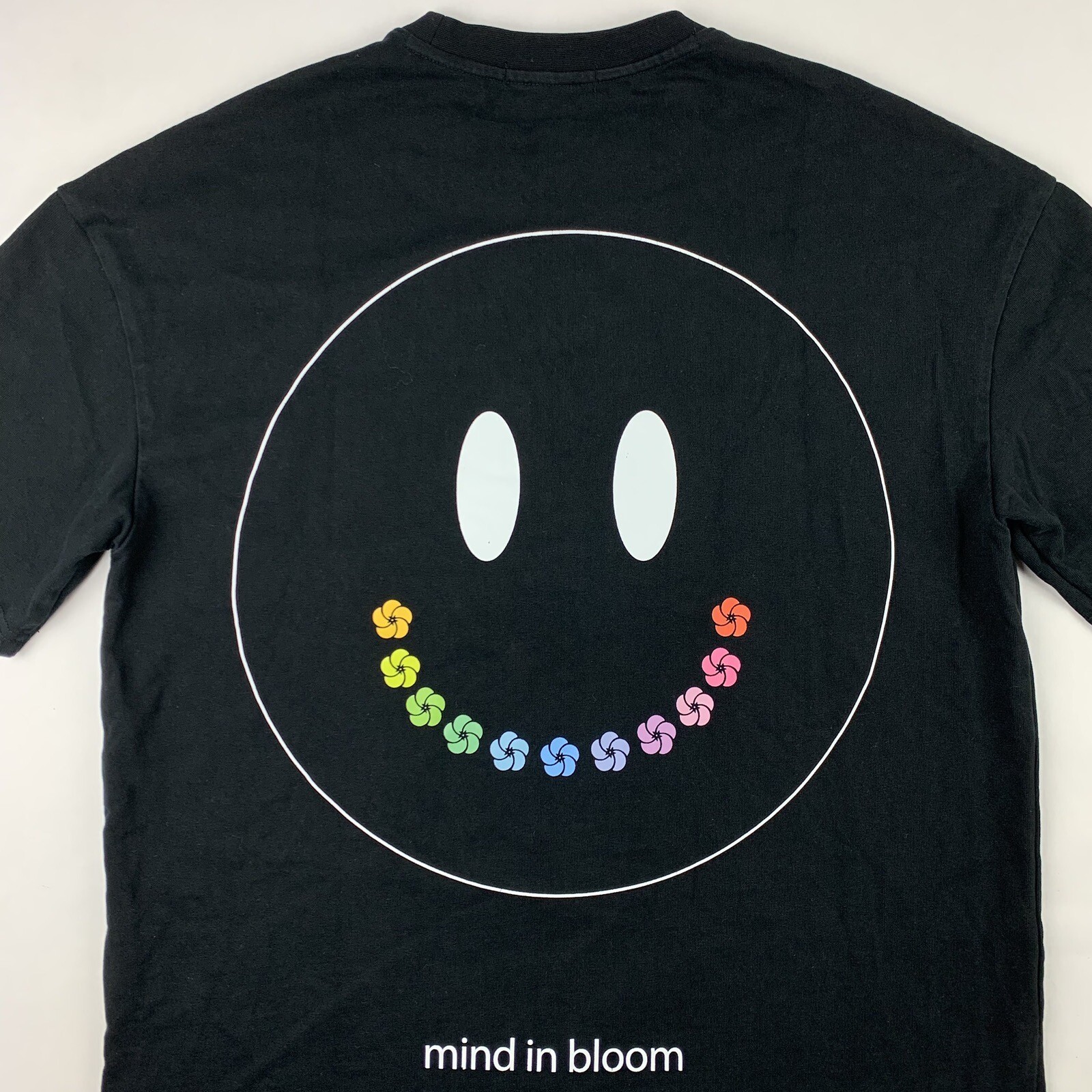 BLOOM Made In Bloom Smiley Face Tee T-Shirt Mens Small Oversized Relaxed Fit