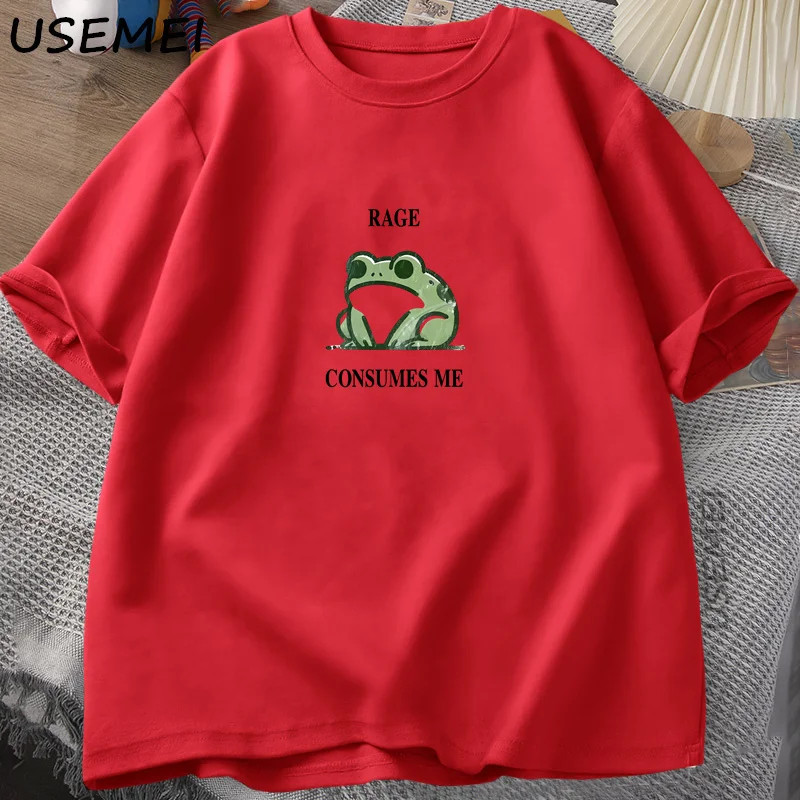 Funny Frog Graphic T-Shirt Rage Consumes Me Meme Unisex Tee gallery