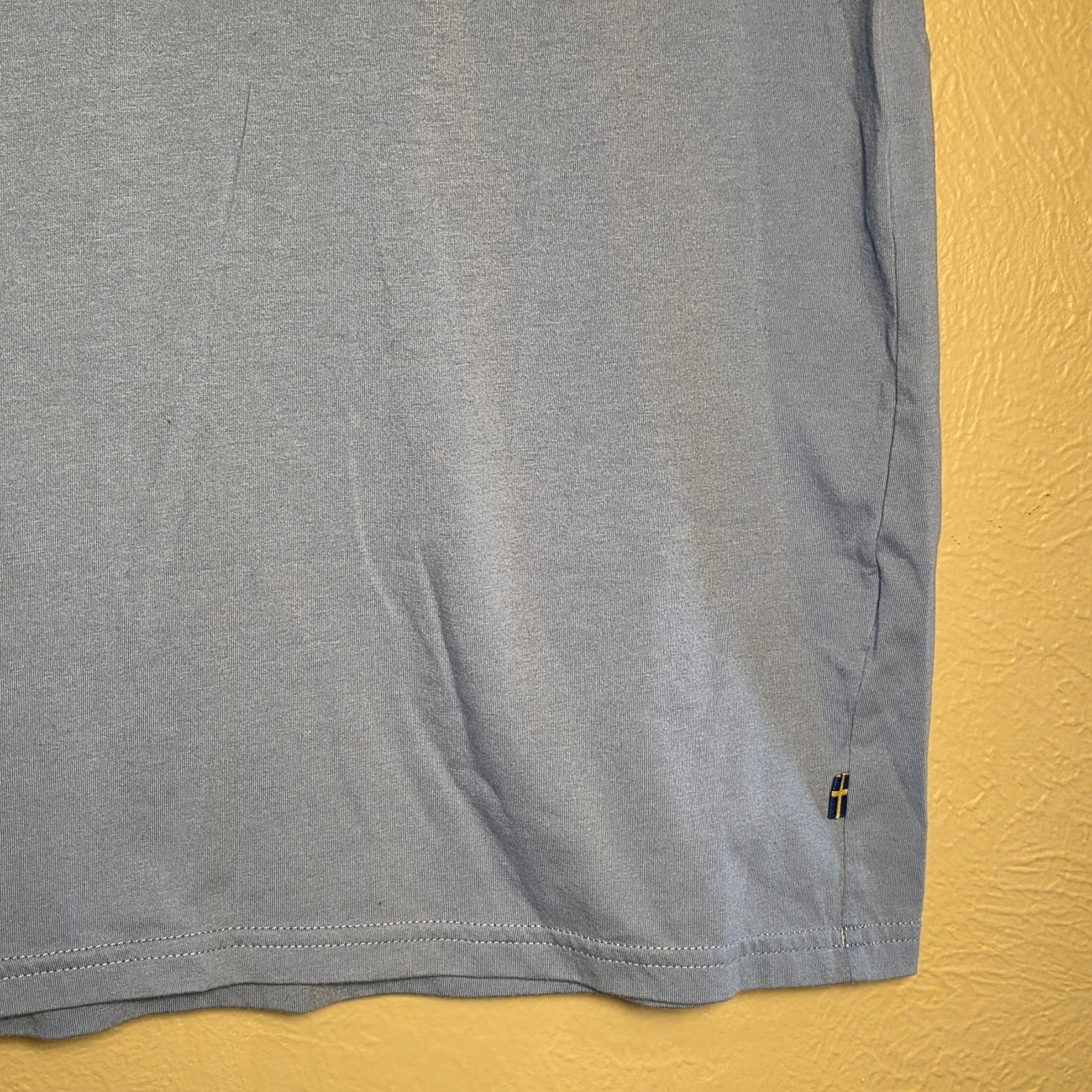 Fjallraven Lush Logo Graphic Tee Men's M Blue Short Sleeve Outdoor Hiking Shirt gallery