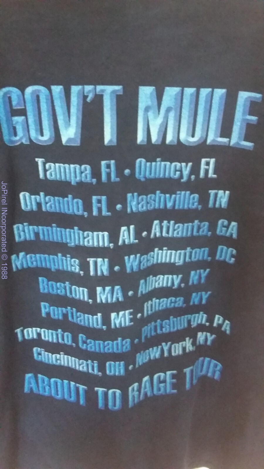 Govt Mule Purple 2004 About to Rage T-Shirt gallery