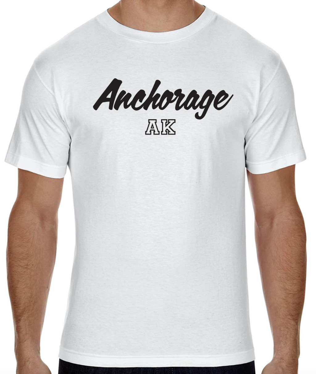 Anchorage Alaska State Graphic T-Shirt tee Unisex Apparel Custom Text gallery