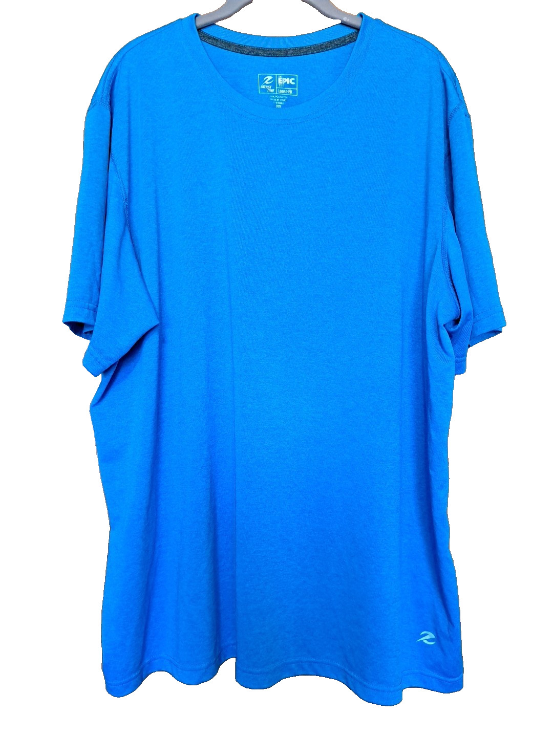 Epic Energy Zone Men’s Blue Polyester Short Sleeve Loose Fit T-Shirt XXL