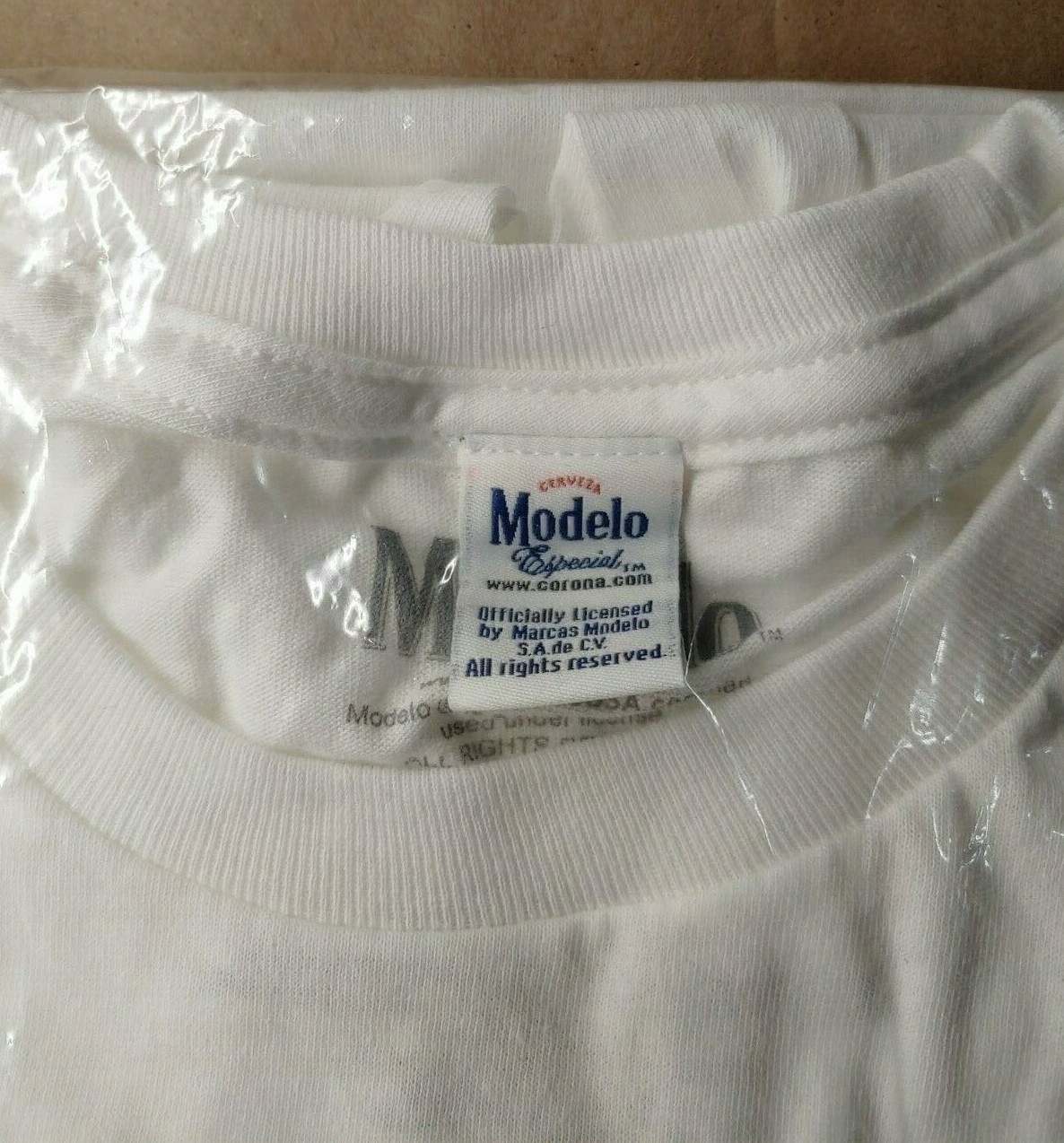 Modelo Shirt Cerveza Especial Beer Lion Crest Logo White Mens Size M-2XL gallery