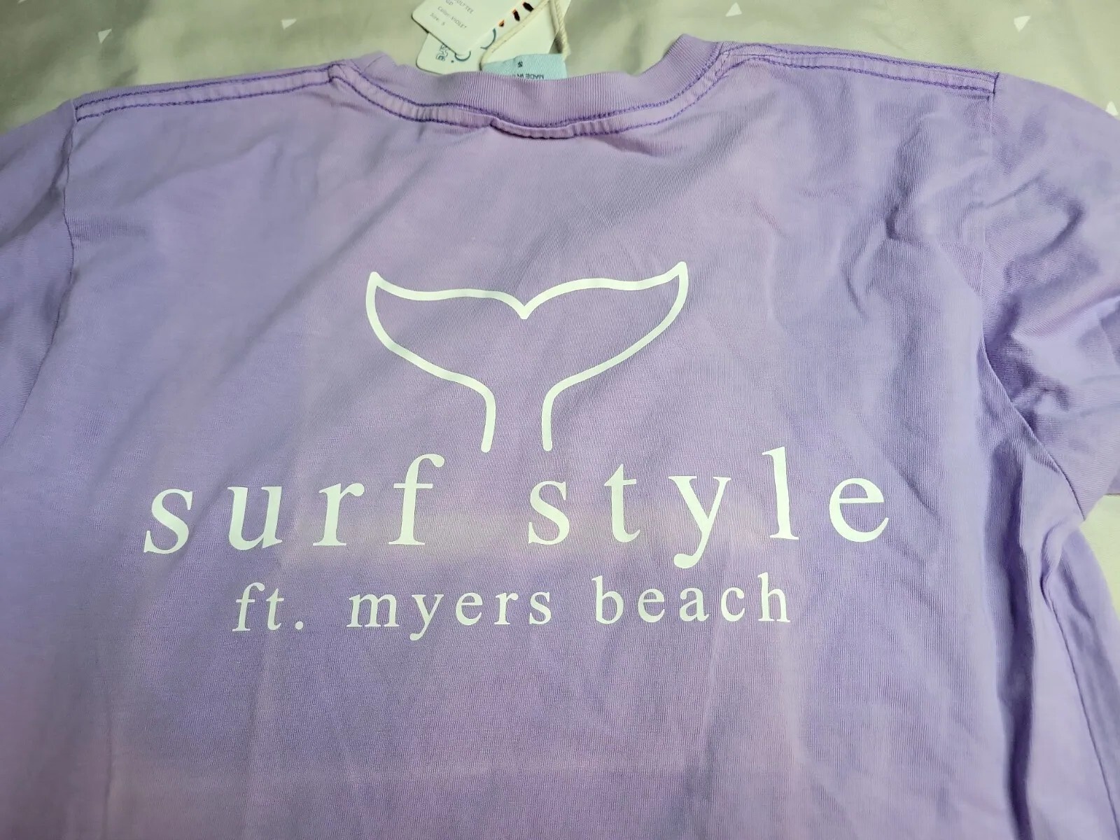Fort Myers Beach Florida Whale Tail Surfstyle Shirt Sz Small Violet/Purple gallery