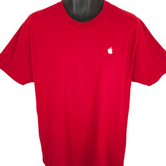 Apple T Shirt Mens Size Large Red Computing Technology Made In USA