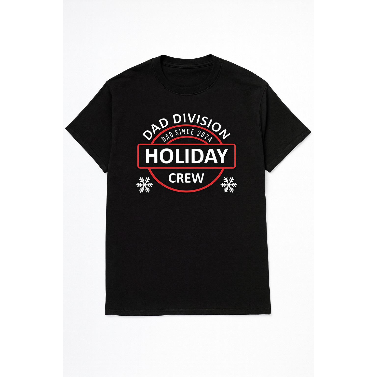 Dad Division Holiday Crew Shirt – Funny Dad Christmas T-Shirt – Dad Since Custom