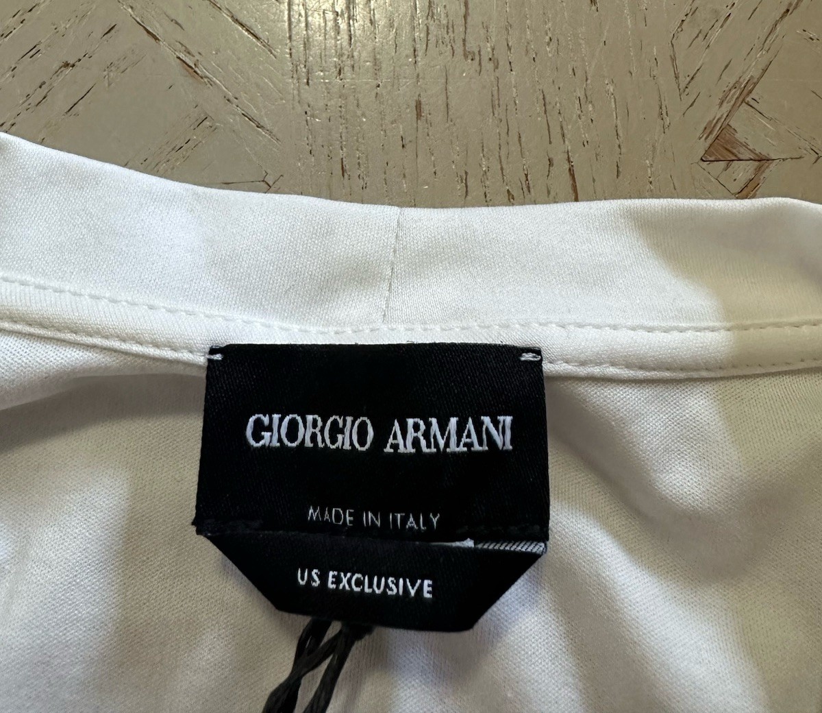 NWT Giorgio Armani Mens T Shirt White 46 Eu/S US Made In Italy gallery