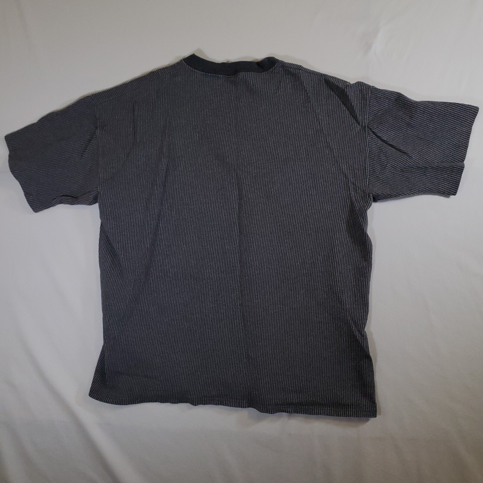 Cal Cru Gray Ribbed Polycotton Made in USA VTG 80s 90s XL TShirt T-Shirt Top gallery