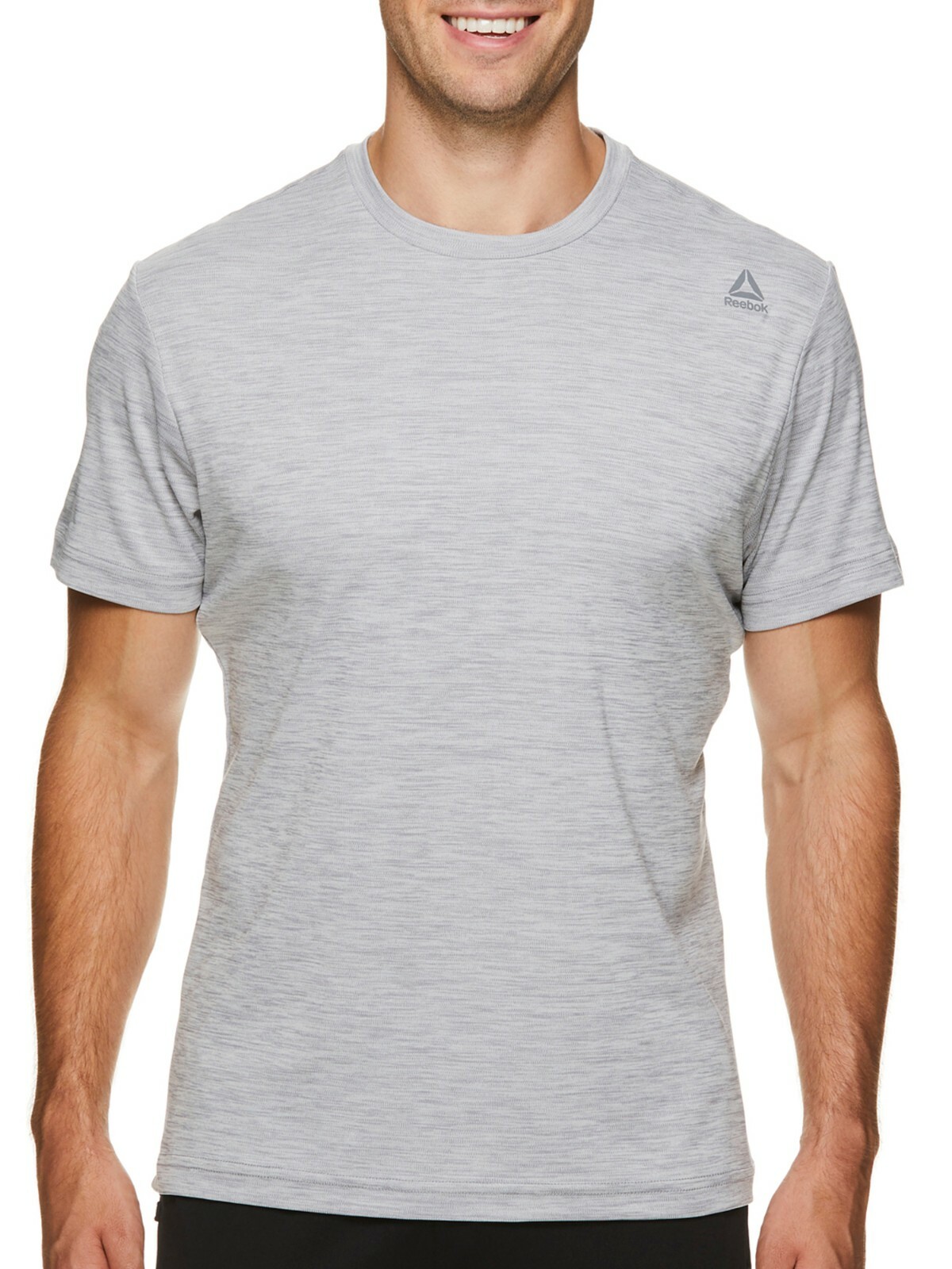 Reebok Neptune Crewneck Shirt Gym Exercise Sleet Heather Men’s Medium-XL