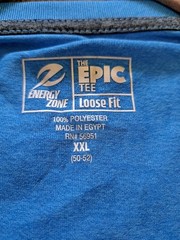 Epic Energy Zone Men’s Blue Polyester Short Sleeve Loose Fit T-Shirt XXL