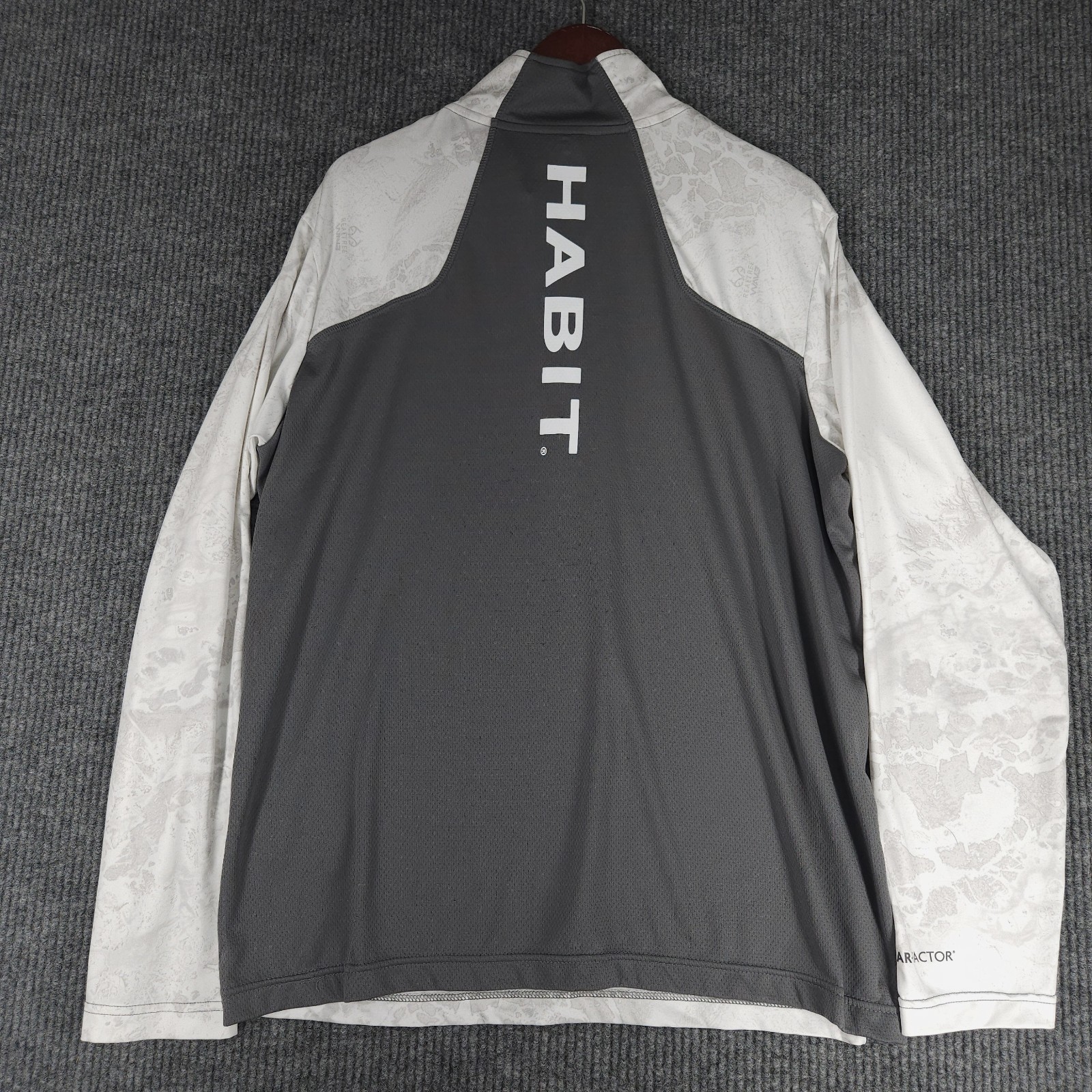 Habit Shirt Quarter Zip Mens L 40+ Solar Factor Realtree Wav3 Camo Pullover gallery