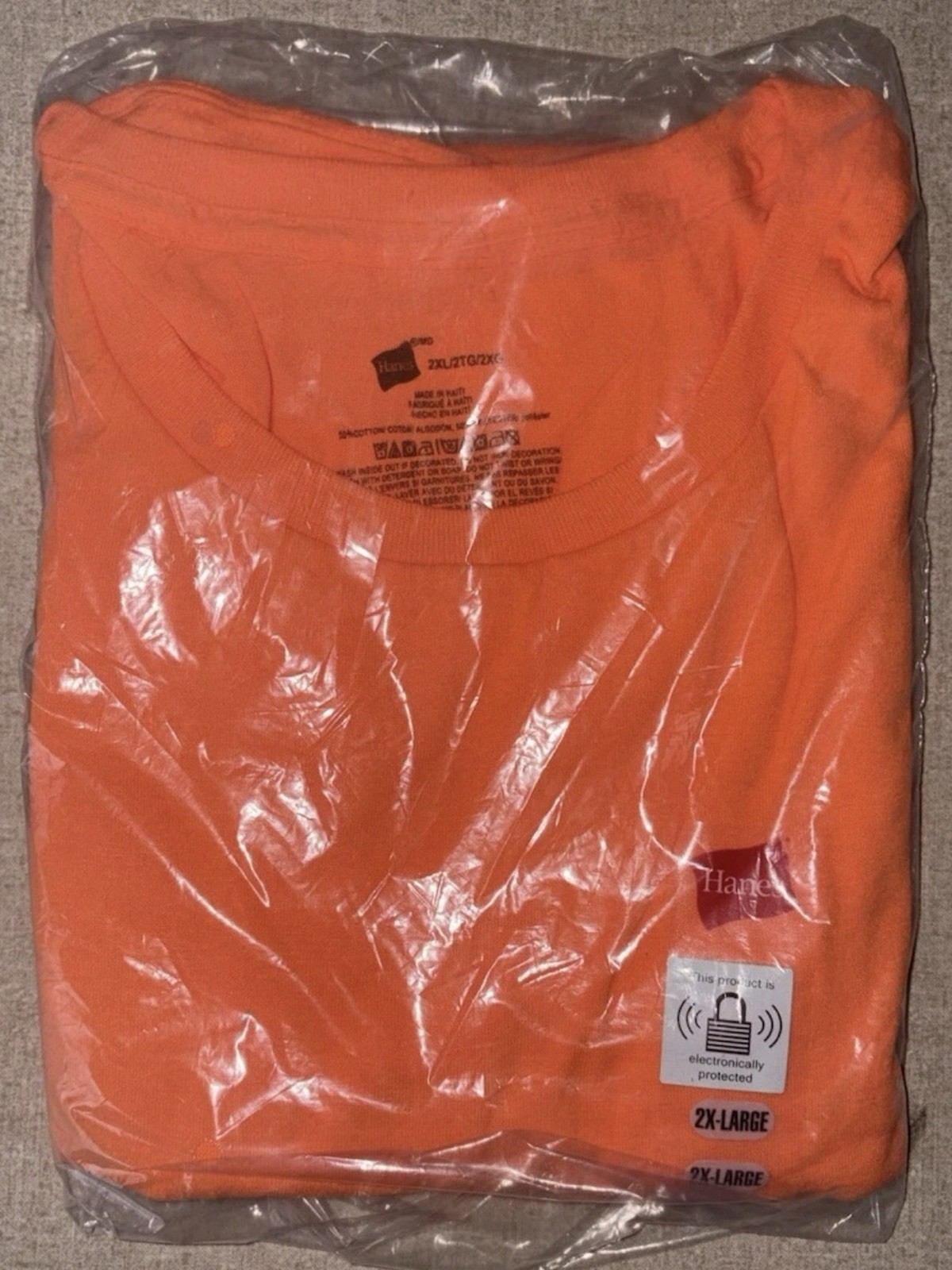 Hanes Unisex Ecosmart Stylish T Shirt Casual Safety Orange Plain T-Shirt - 2XL gallery