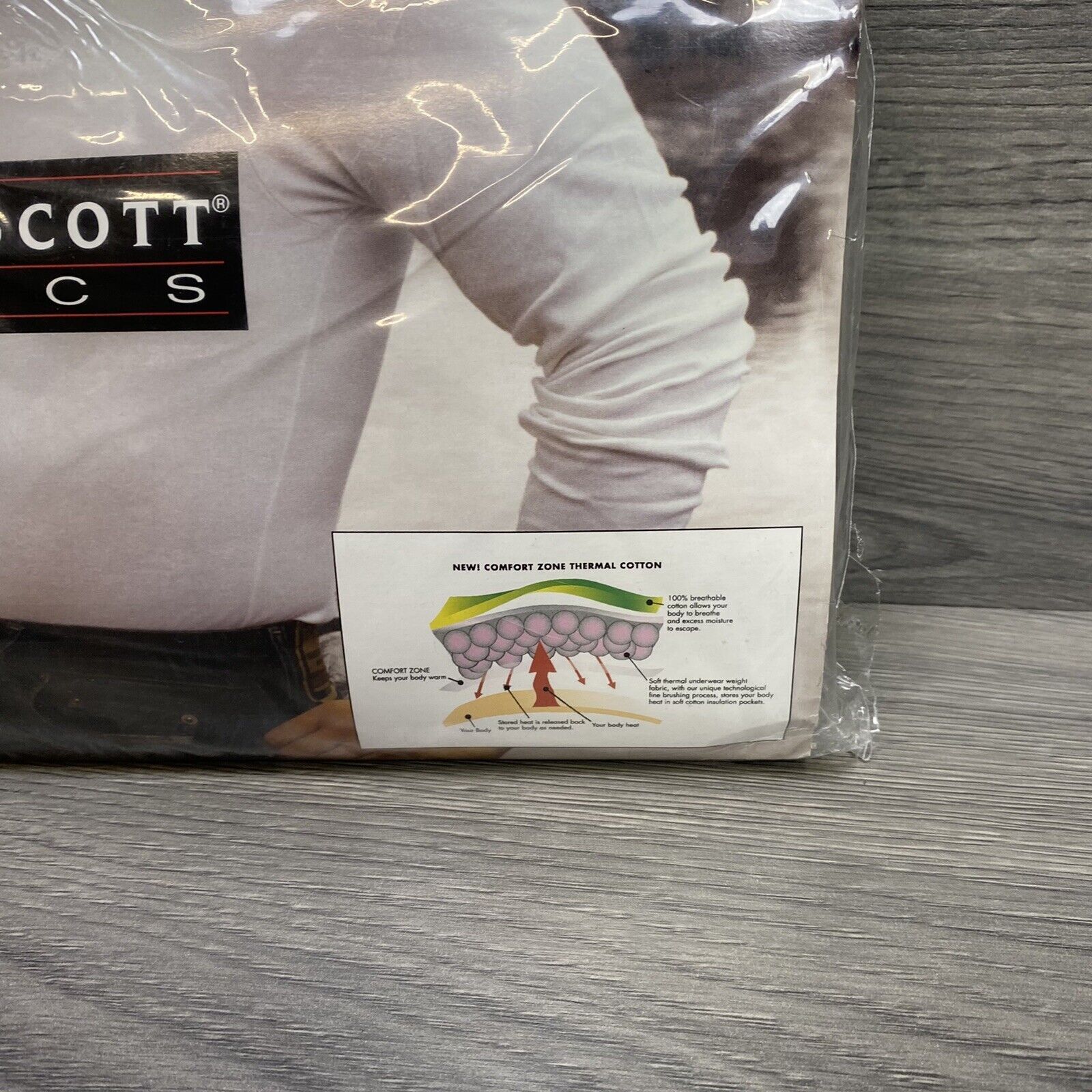 Andrew Scott Basics Mens Long Sleeve Thermal Crew Gray XL 46/48 Sealed gallery
